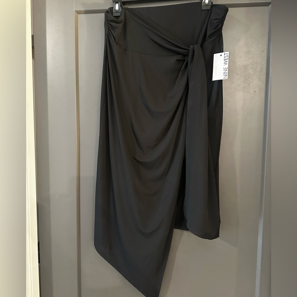 NWT Nine West Women's Black Skirt Wrap Midi size XL